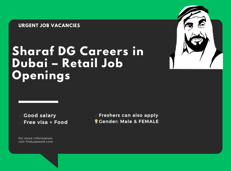 Sharaf DG Careers in Dubai – Retail Job Openings for freshers