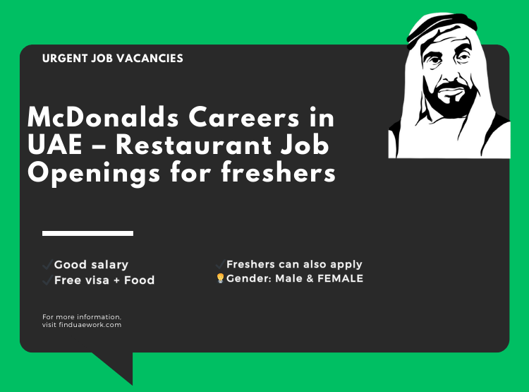 McDonalds Careers in UAE – Restaurant Job Openings for freshers