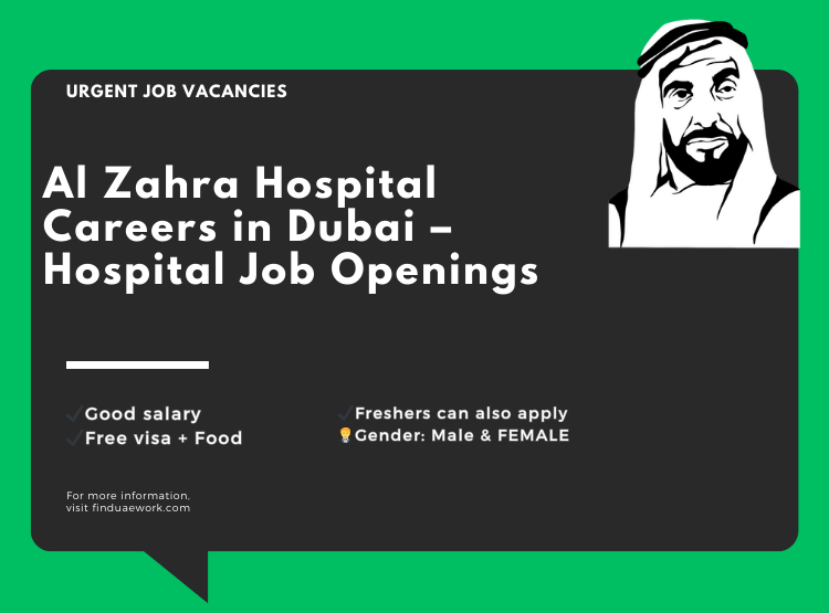 Al Zahra Hospital Careers in Dubai – Hospital Job Openings for freshers